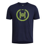 Under Armour Bekleidung Under Armour Run Everywhere Wreath SS Laufshirt Herren-Dunkelblau,Neongelb