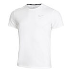 Nike Bekleidung Nike Miler Tee Laufshirt Herren-weiß