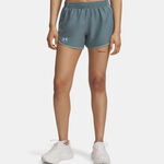 Under Armour Bekleidung Under Armour Fly By 3in Laufshorts Damen - blaugrau, petrol