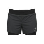 Odlo Bekleidung Odlo Zeroweight 3inch 2in1 Laufshorts Damen-Schwarz