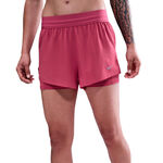 Nike Bekleidung Nike Swift 2in1 Short Laufshorts Damen-berry, silber