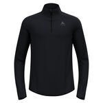 Odlo Bekleidung Odlo Zeroweight Warm Mid Layer 1/2 Zip Laufshirt Herren-Schwarz