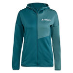 adidas Bekleidung adidas Terrex XPR Light Fleece Laufjacke Damen-Petrol