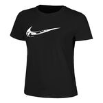 Nike Bekleidung Nike Dri-Fit One Swoosh Laufshirt Damen-Schwarz