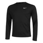 Nike Bekleidung Nike Dri-Fit Miler Dri-Fit UV Miler Laufshirt Herren-Schwarz