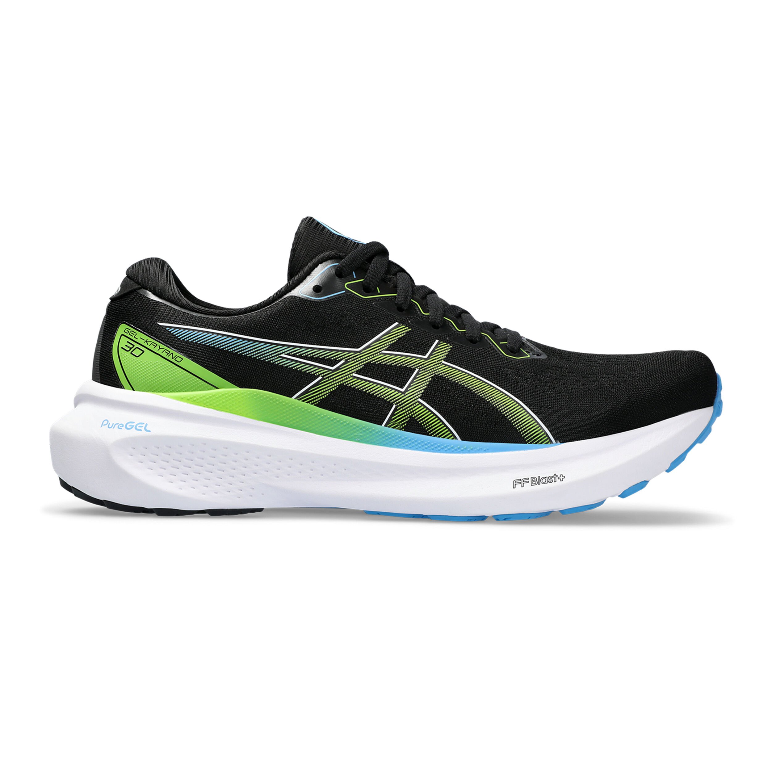 ASICS Gel Kayano 30 Stabilitatsschuh Herren Schwarz Neongrun online kaufen Running Point CH